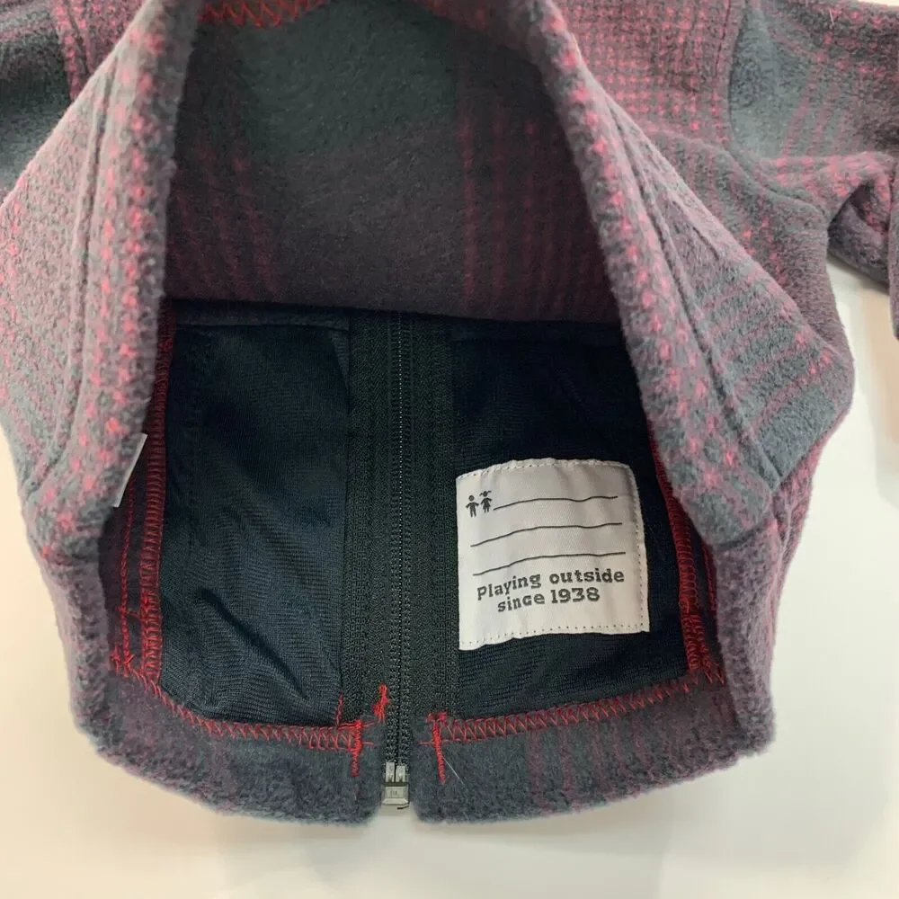 Columbia Jacket Youth Toddler 6-12‎ Month Gray Pink Zing III Fleece Zip Up Plaid